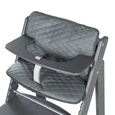 Afbeelding van Roba® Stoelverkleiner Sit Up Luxe, grafiet gewatteerd, 2 delig (2 delig)