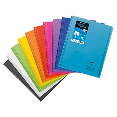 Afbeelding van Clairefontaine 391201C Koverbook Spiraalschrift Tekenen/Schetsen A4+ 22,5x29,7 cm 50 bladen Extra Wit Tekenpapier 125 g Polypro cover Willekeurige kleur