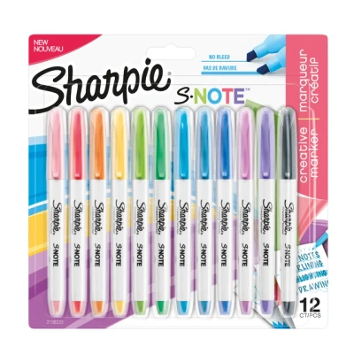 Afbeelding van Markeerstift Sharpie S note blister à 12 kleuren