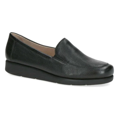 Afbeelding van CAPRICE Elegante lederen slippers voor dames, Black Nappa, 42 EU