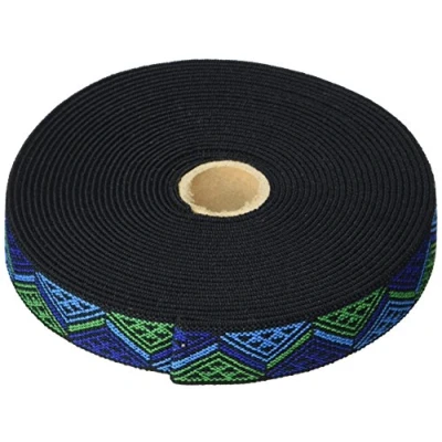 Afbeelding van Prym Blauw, Navy &amp; Green Driehoek Elastisch 25mm/1in (7mtr), Polyester mix, Multi Colour, 15 x 3 cm