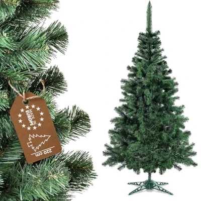 Afbeelding van KADAX Alpentanne, kerstboom, kunstkerstboom van pvc, dennenboom met standaard, kerstversiering, kunstboom (kerstboom 220 cm V2)