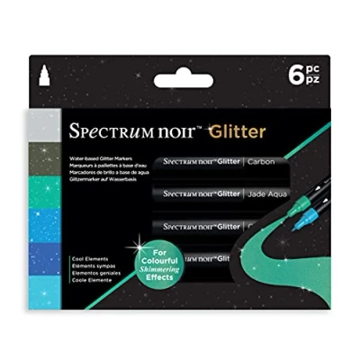 Afbeelding van SN Glitter Marker Cool Elements 6pc
