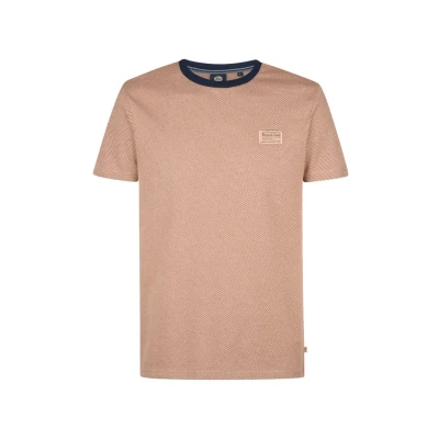 Afbeelding van Petrol Industries Tshirt basic, Heren, Maat: Small, Sandal wood