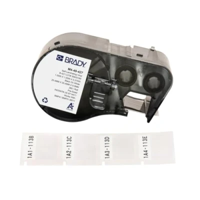 Afbeelding van Brady Label Stickers in Zelflaminerend vinyl voor Printer BMP41/BMP51/BMP53/M511 260 Zelfklevende Labels Zwart op wit, transparant (25,40 mm (L) x 25,40 (A)) M4 49 427