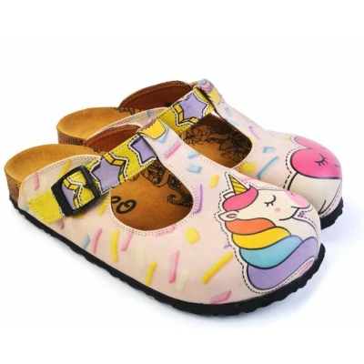 Afbeelding van GOBY Unicorn Clogs Slippers Hoge kwaliteit Handmade Maat 39