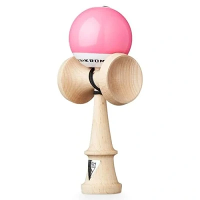 Afbeelding van Originele KROM Kendama van hout voor beginners en gevorderden, POP LOL roze, behendigheidsspel buiten binnen, houten speelgoed met koord bal