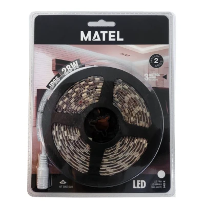 Afbeelding van Complete set 3 meter led strip Koud wit Waterproof