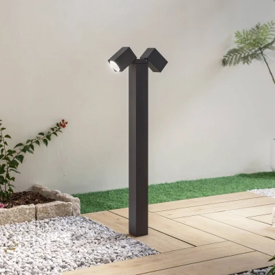 Afbeelding van Lindby Tuinpad verlichting 2lichts Aluminium H: 80 cm GU10 donkergrijs