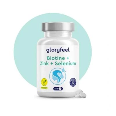 Afbeelding van Biotine + selenium zink voor huid, haar &amp; nagels* 240 tabletten 7 maanden voorraad 40% hogere biologische beschikbaarheid (zinkchelaat) Zeer goed verdraagbaar Veganistisch
