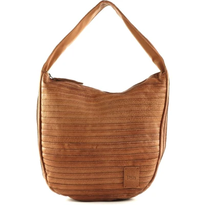 Afbeelding van FREDsBRUDER Leren Schoudertas Ibbick Hobo Bag Copper Brown Bruine
