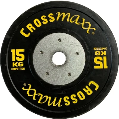 Afbeelding van Lifemaxx Crossmaxx Competition Bumper Plate Halterschijf Zwart 50 mm 15 kg