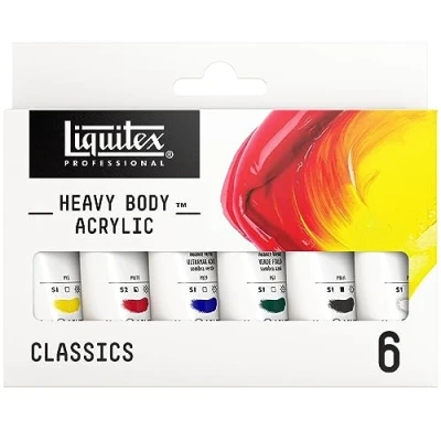Afbeelding van LIQUITEX 3699294 Heavy Body Acrylfarbe, Farben Set 6 x 22ml,Set 6x22ml