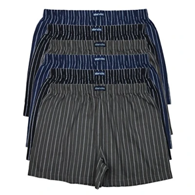 Afbeelding van 6 katoenen heren boxer, model: x gulp met knoop 09, maat: L