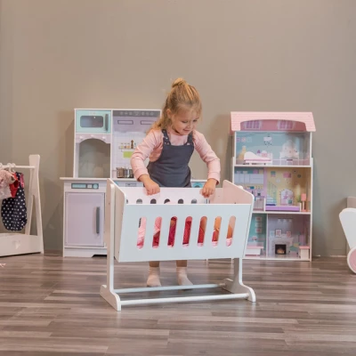 Afbeelding van Bandits &amp; Angels Houten poppenbedje Poppenwieg Wit