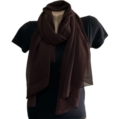 Afbeelding van Sjaal Hoofddoek Chiffon Bruin 170 x 70 cm