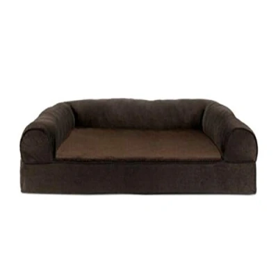 Afbeelding van Furhaven Grote Orthopedische Hond Bed Pluche &amp; Suede Sofa Style w/Verwijderbare Wasbare Cover Espresso, Groot