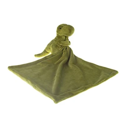 Afbeelding van Apricot Lamb Snuggler pluche baby knuffeldieren dinosaurus veiligheidsdeken kinderkamer karakter deken (groene dinosaurus, 35,5 cm)