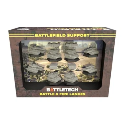 Afbeelding van BattleTech Mercenaries Forcepack Battlefield Support: Battle &amp; Fire Expansion Miniature Game Catalyst Labs Ages 14+