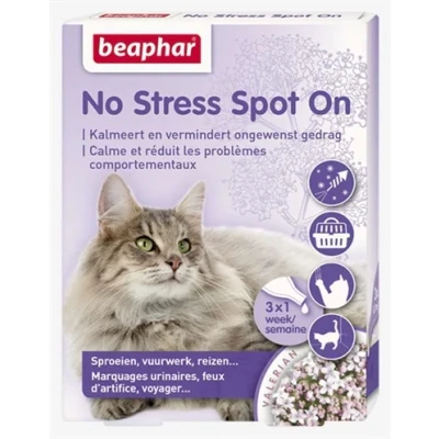 Afbeelding van Beaphar No Stress Spot On Kalmeert En Stimuleert Goed Gedrag Kat 3 PIP