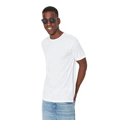 Afbeelding van Trendyol TMNSS22TS0271 Volwassenen Mannen T shirt single Wit 3XL