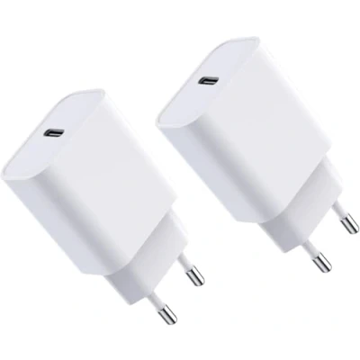 Afbeelding van USB C oplader, 20W 2 pack snellader, duurzame Power Delivery 3.0 wandoplader compatibel met iPhone 15/15 Pro Max/15 Max/14/13/12/XS/XR, AirPods Pro, Pixel 3/4, Galaxy S10/S9 enz
