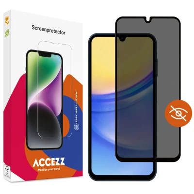 Afbeelding van Screenprotector Samsung Galaxy A15 (4G): Accezz Gehard glas Privacy