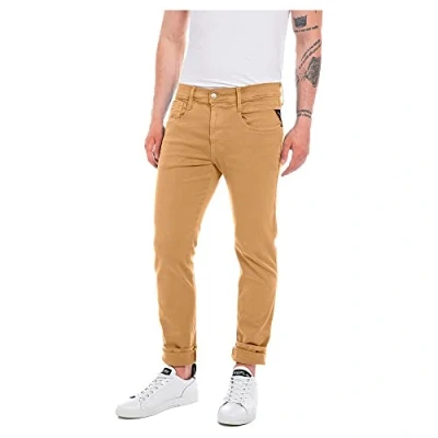Afbeelding van Replay Anbass Hyperflex Colour Xlite heren Jeans , 617 biscuit, 38W / 32L