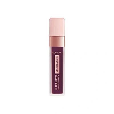 Afbeelding van L&#039;Oréal Les Macarons Ultra Matte Liquid Lipstick 830 Blackcurrant Crush
