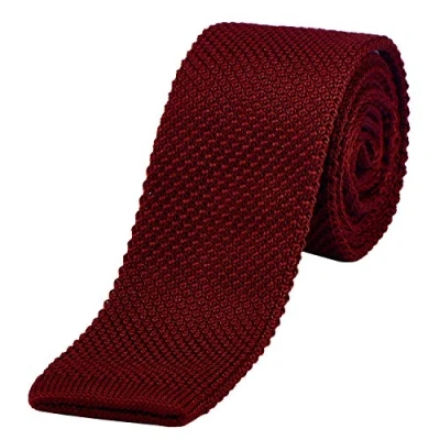 Afbeelding van DonDon smalle gebreide stropdas 5 cm grijs antraciet