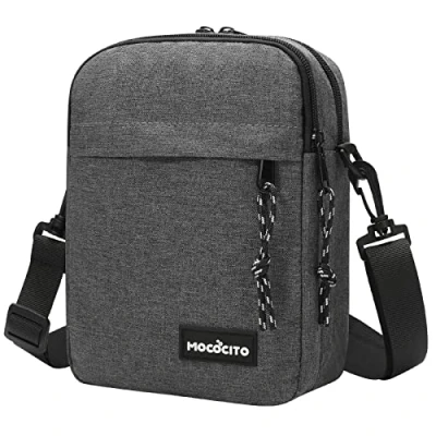 Afbeelding van MOCOCITO Schoudertas, schoudertas voor heren, koerierstas van nylon, met verstelbare riem, dagelijks leven,outdoor, wandelen, werk, reizen(linnen blauw)