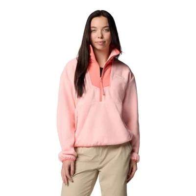 Afbeelding van Columbia Sequoia GROVE 1/2 ZIP Fleece trui, Dames, Maat: Small, Pink sand/alpenglow