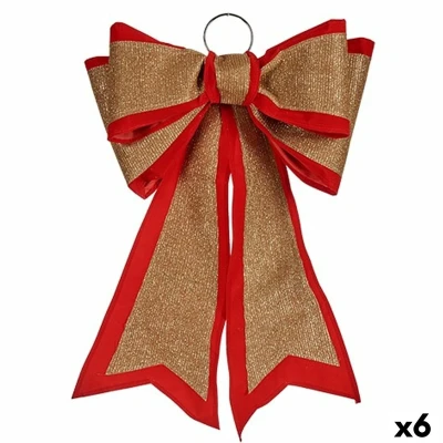 Afbeelding van Lasso Kerstversiering 40 x 60 cm Rood Gouden PVC (6 Stuks)