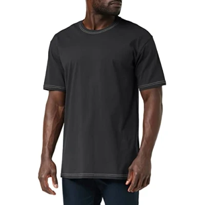 Afbeelding van Urban Classics Heavy Oversized Contrast Stitch TEE Tshirt print, Heren, Maat: Large, Black/neongreen