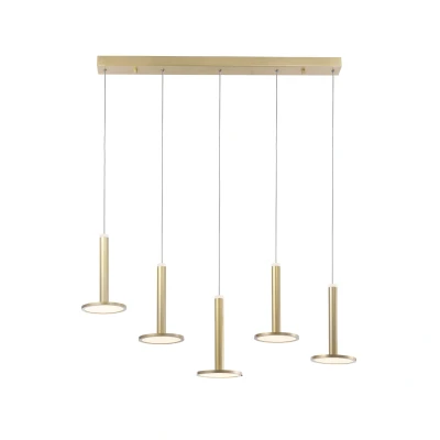 Afbeelding van Nova Luce, Hanglamp, PALENCIA LED hanglamp messing 50W warm wit 107x15x150cm 1703301203