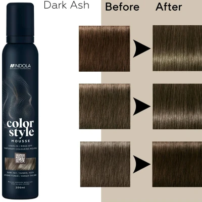 Afbeelding van Indola Color Style Mousse Dark Ash 200 ml