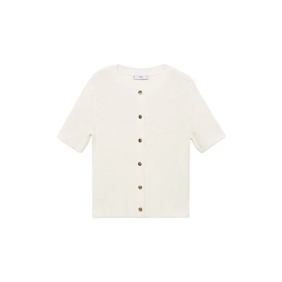 Afbeelding van Mango Shortsleeved Vest, Dames, Maat: XS, Ecru