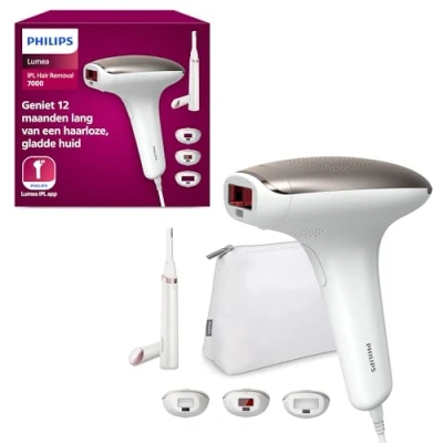 Afbeelding van Philips Lumea IPL Advanced, 3 opzetstukken ontharingsapparaat plus compacte pentrimmer (BRI923/00)