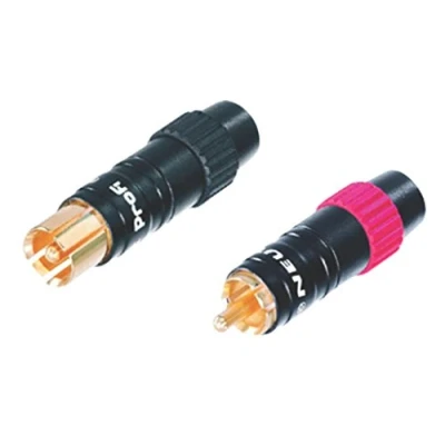 Afbeelding van Neutrik NF2CB2 Cinch connector Stekker, recht Aantal polen: 2 Zwart, Rood stuk(s)
