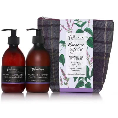 Afbeelding van Wild Nettle &amp; Heather Kruidig Zacht Cadeauset Handverzorging Handzeep, Lotion Tas