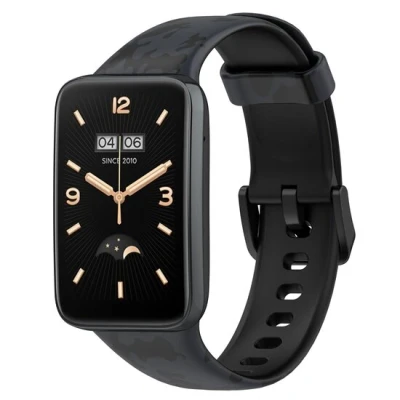 Afbeelding van Siliconen bandje met print Camouflage grijs Xiaomi Smart band 7 Pro