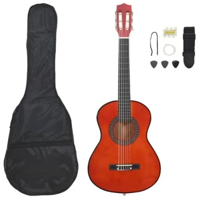 Afbeelding van vidaXL 8 delige Gitaarset klassiek kinderen en beginner 1/2 34&quot;