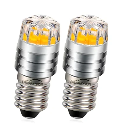 Afbeelding van Ruiandsion 2 stuks W COB 3 V E10 LED reservelamp upgrade voor zaklamp, 2700 K geel