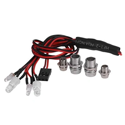 Afbeelding van RC Auto LED Licht, 4LEDs Scheinwerfer R¨¹cklicht Kit f¨¹r Fernbedienung LKW Zubeh?r Teile