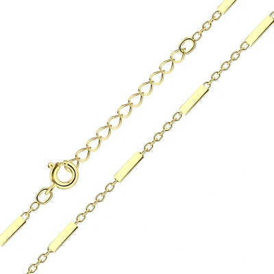 Afbeelding van JoyS Zilveren ketting schakel voor kinderen 30 cm + 5 extension 14k goudplating