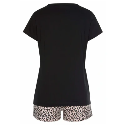 Afbeelding van s.Oliver RED LABEL Beachwear Shortama met luipaardprint (2 delig, 1 stuk)