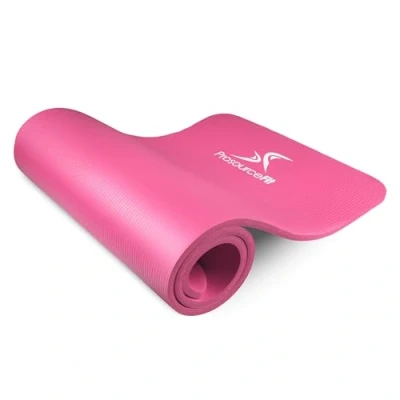 Afbeelding van Prosource Premium 1/2 inch extra dikke 71 lange hoge dichtheid oefenen yogamat met comfortschuim en draagriemen, roze, frustratievrije verpakking