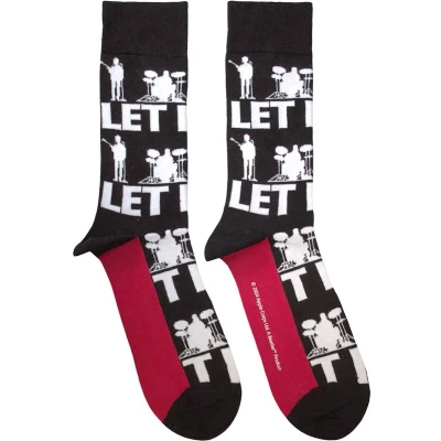 Afbeelding van The Beatles Let It Be Silhouettes Repeat Sokken Zwart