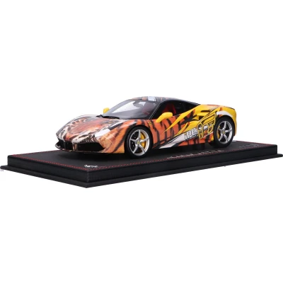 Afbeelding van Ferrari 488 GTB IPE Tiger BBR Models Modelauto 1:18 2021 P18221 Schaalmodel