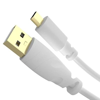 Afbeelding van KabelDirekt Micro USB kabel 1 m (USB 2.0, oplaadkabel, datakabel, wit) TOP Series